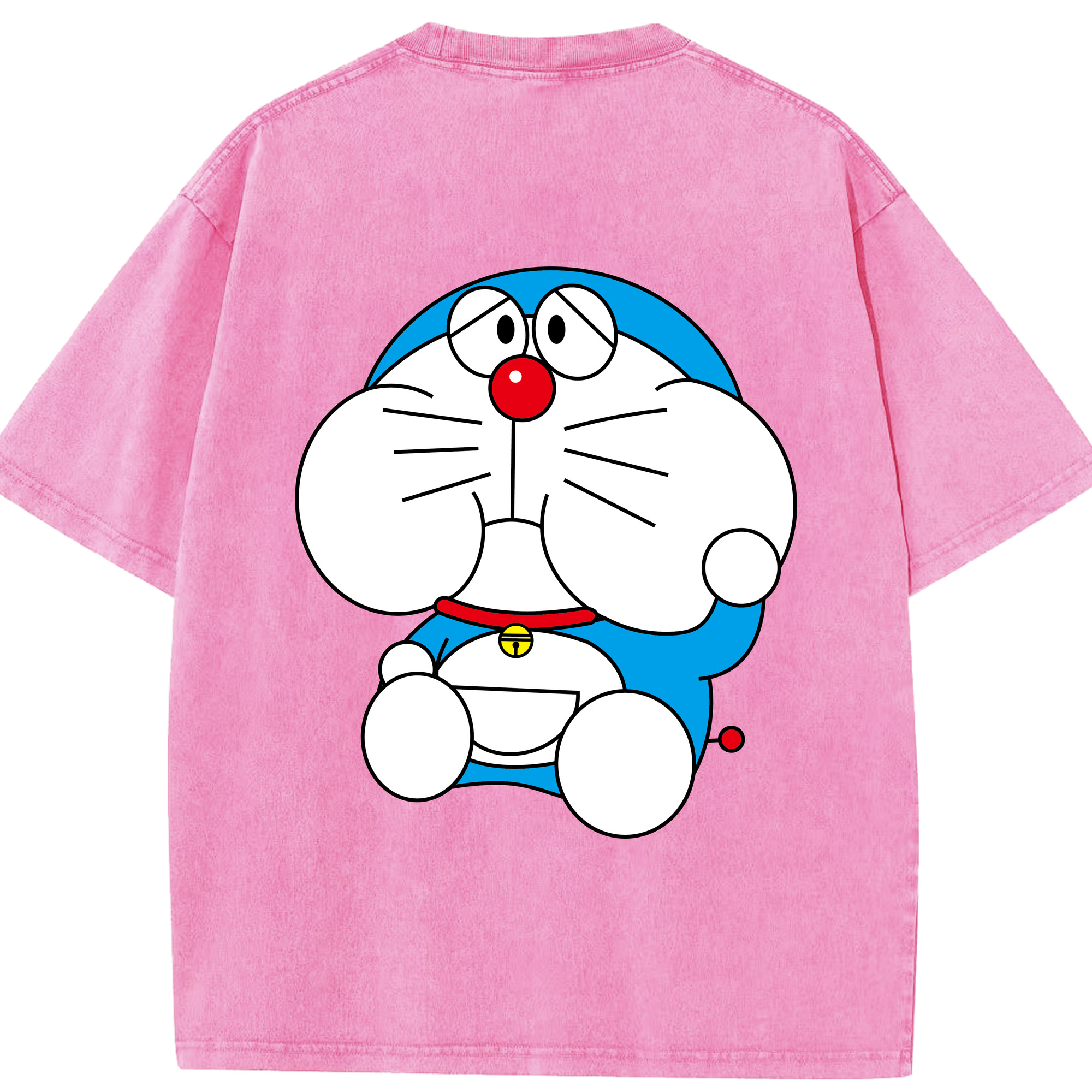 （画像用） ドラえもん Doraemon 綿100% ヴィンテージ風 半袖Tシャツ（背面プリント）